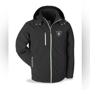 NFL LAS VEGAS RAIDERS SOFT SHELL
COAT! XL and BRAND NEW!